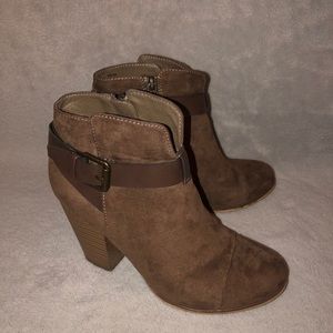 Brown Booties with a Heel